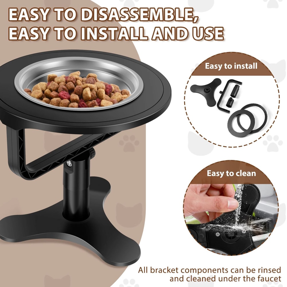 Adjustable Elevated Pet Bowl Stand 5