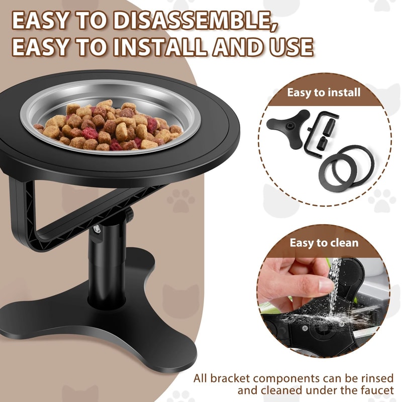 Adjustable Elevated Pet Bowl Stand 5