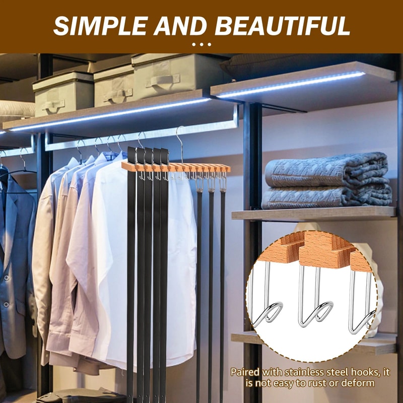 Wooden Belt And Tie Hanger 7