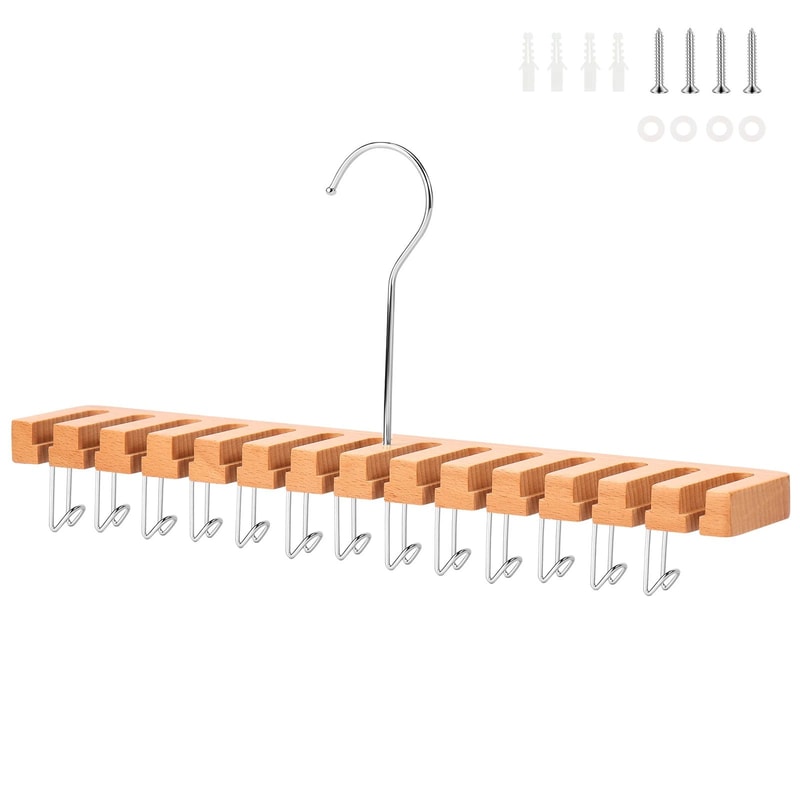 Wooden Belt And Tie Hanger 9