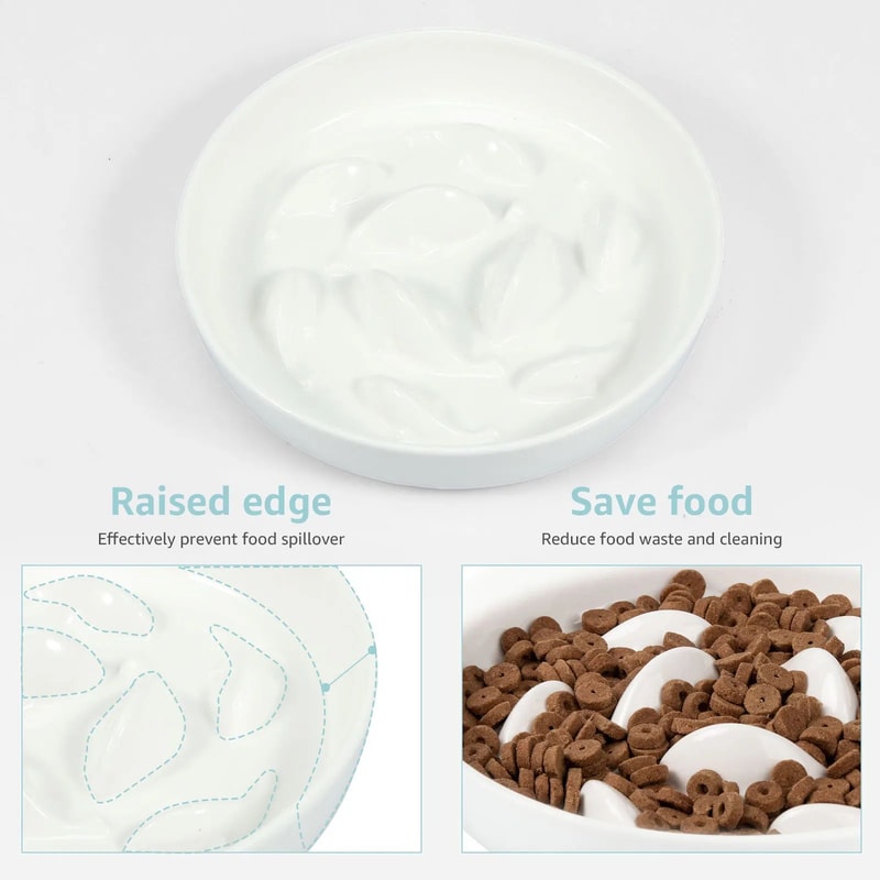 Cat Slow Feeder Ceramic Bowl 3