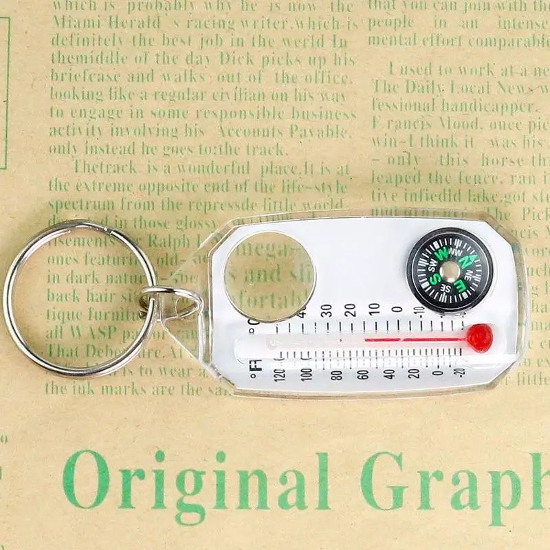 Mini Keychain Compass Thermometer 4