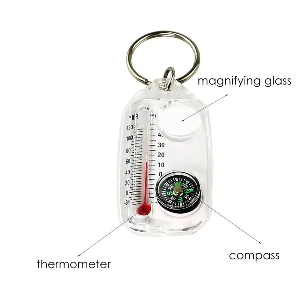 Mini Keychain Compass Thermometer 5