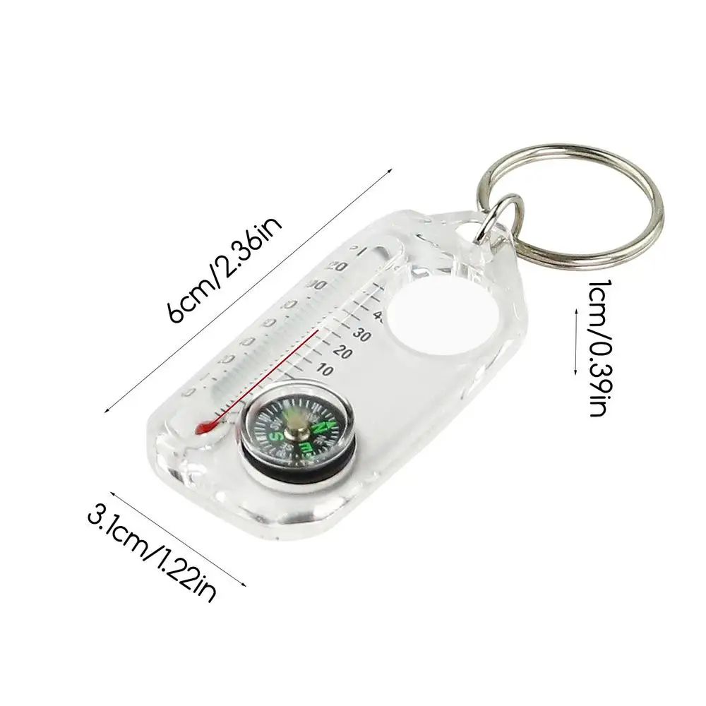 Mini Keychain Compass Thermometer 11