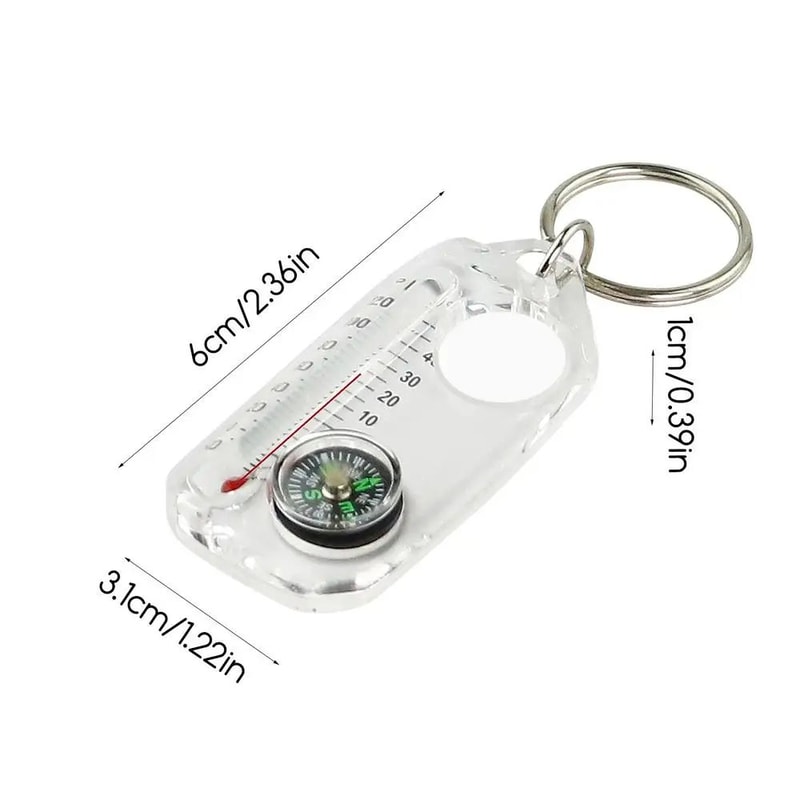 Mini Keychain Compass Thermometer 11