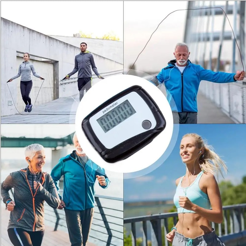 LCD Digital Step Pedometer Random Color 9
