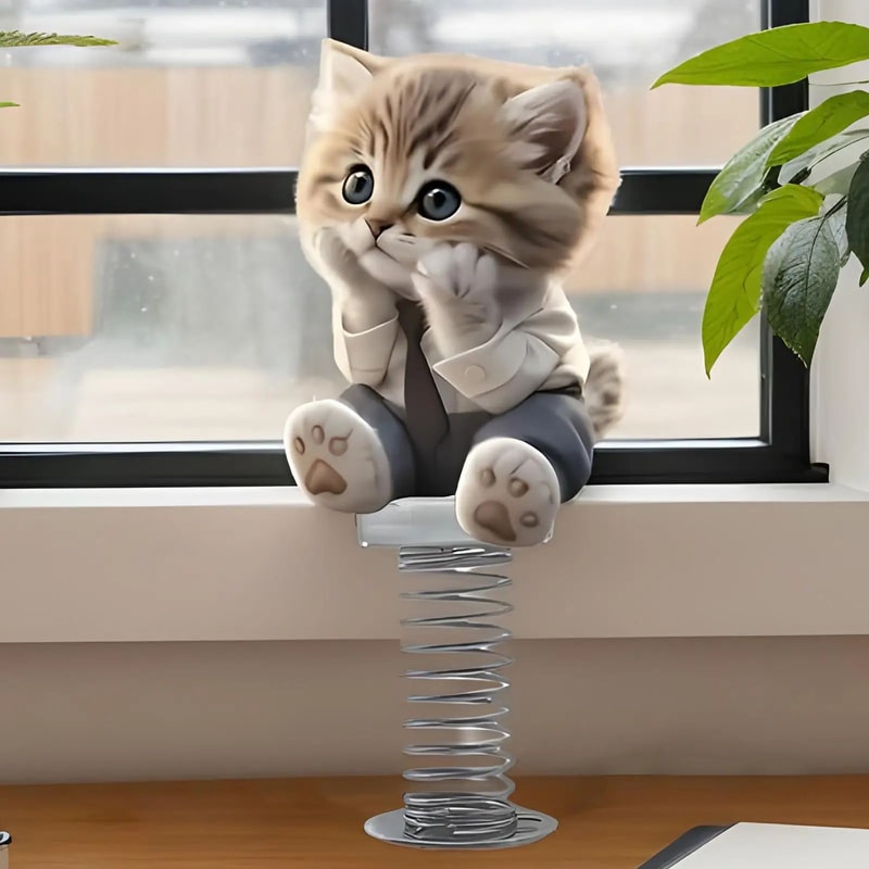 Shaking Head Cat Dashboard Decor 1