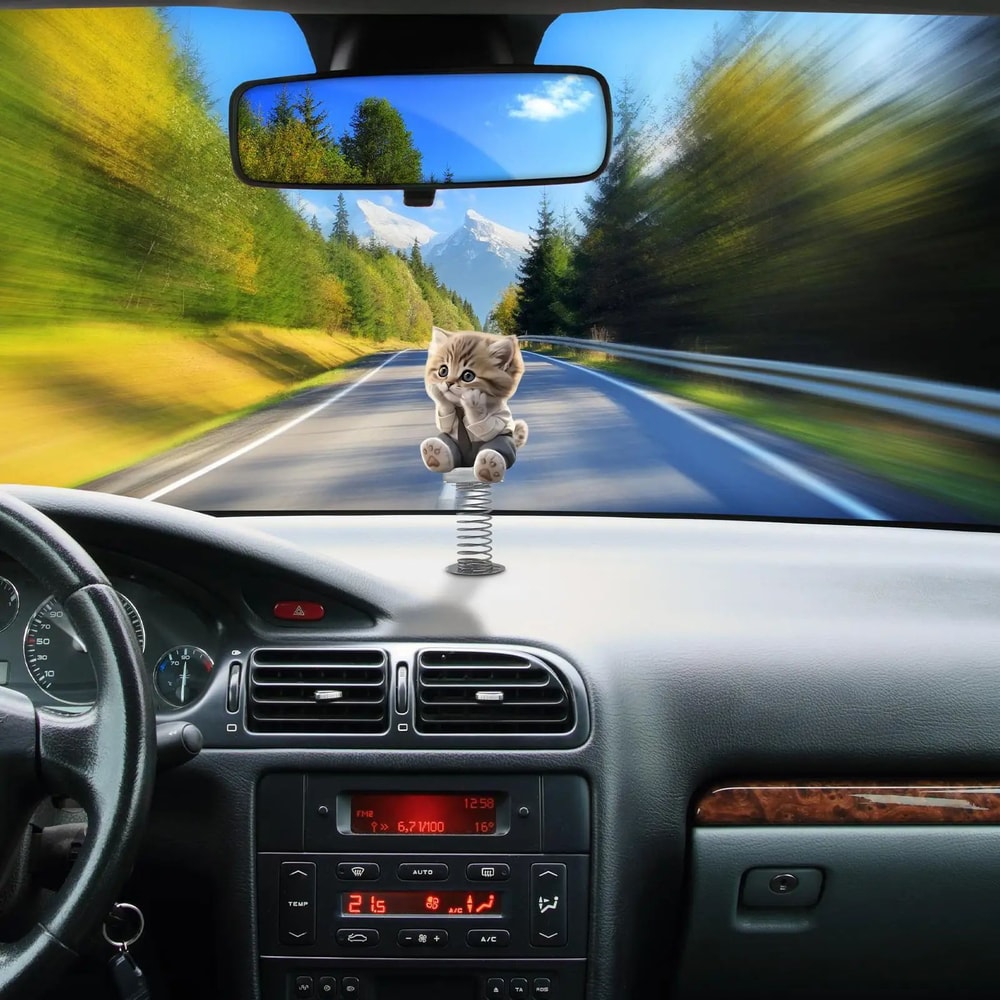 Shaking Head Cat Dashboard Decor 4