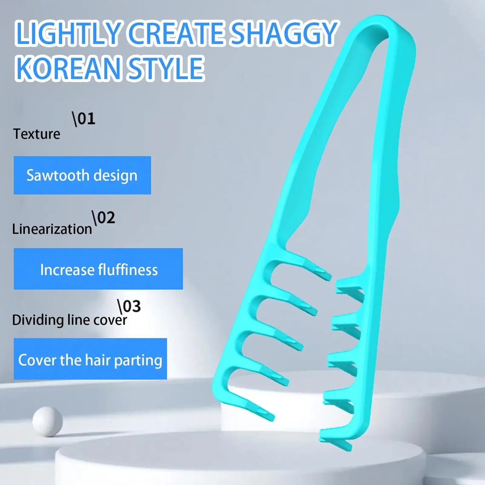 Wide Tooth Volumizing Hair Comb Korea Style Seam Covering Bangs 11