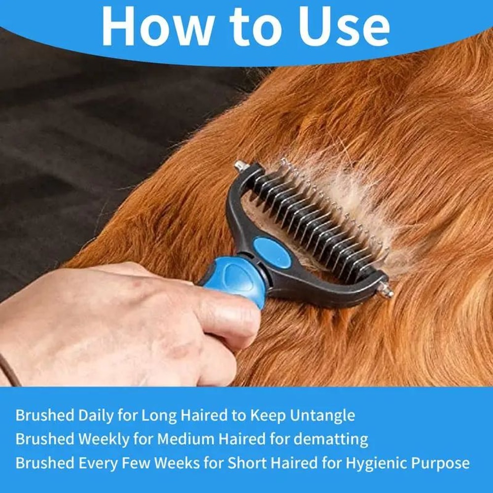 2 In 1 Pet Deshedding Brush 6