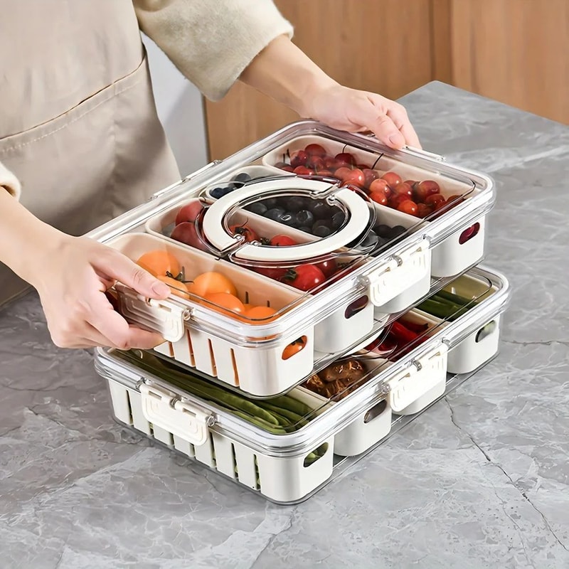 Portable Snack Tray With Handle 2