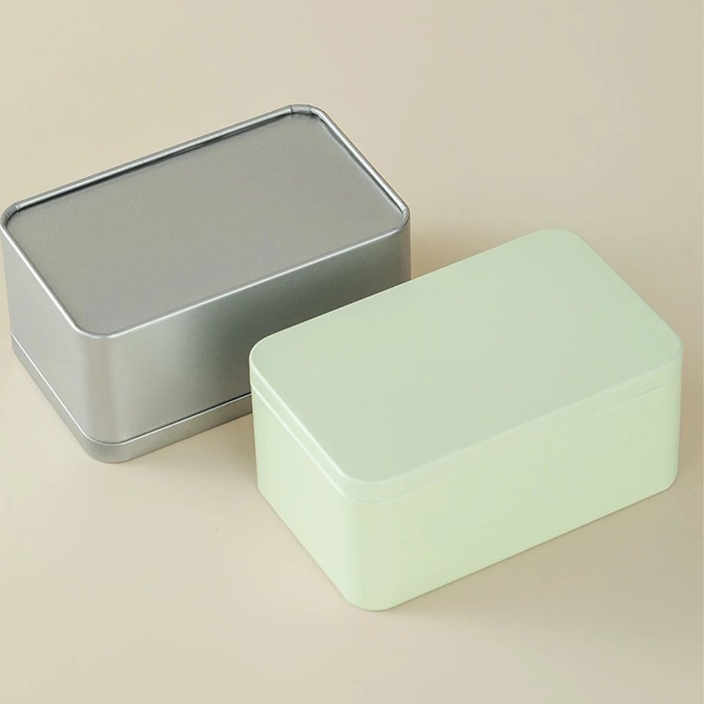 Square Metal Tea Storage Tin 8