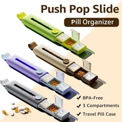 push pop travel pill organizer