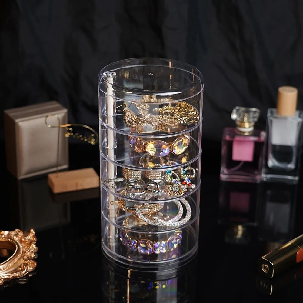 Rotating 360 Jewelry And Makeup Organizer Box 2