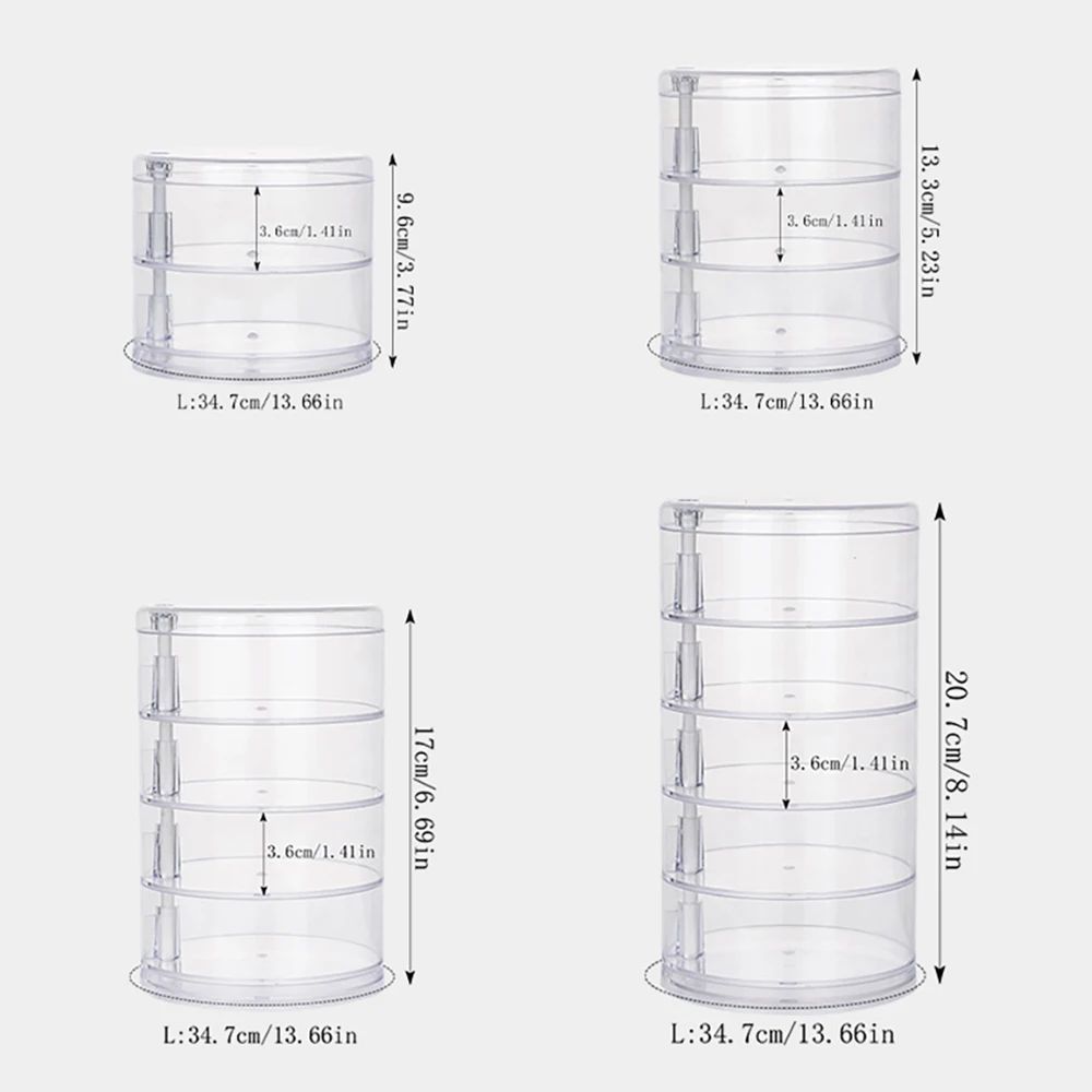 Rotating 360 Jewelry And Makeup Organizer Box 5