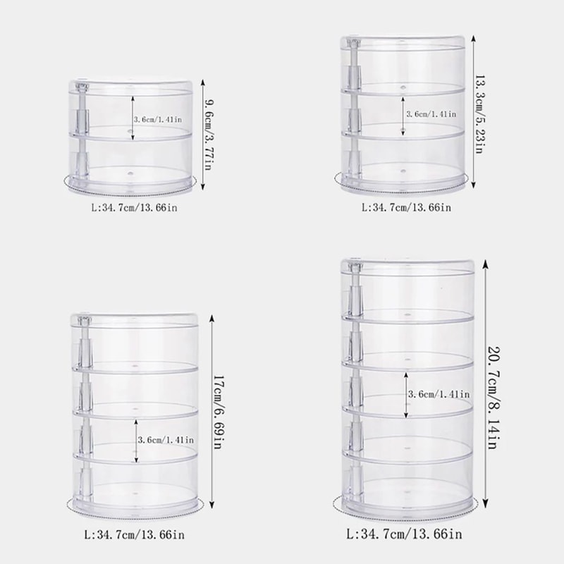 Rotating 360 Jewelry And Makeup Organizer Box 5