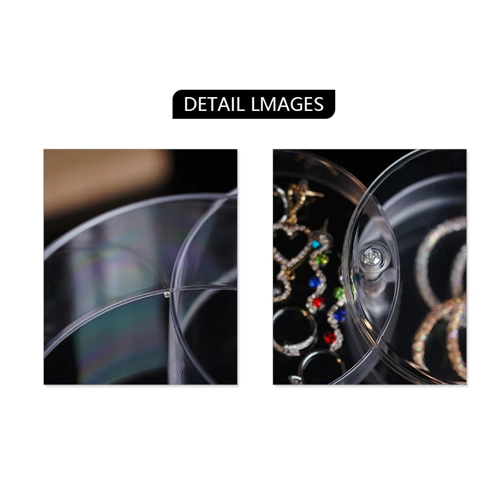 Rotating 360 Jewelry And Makeup Organizer Box 6