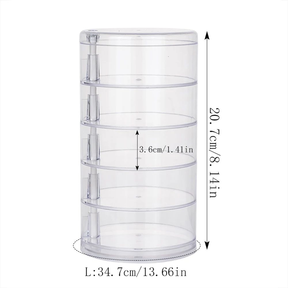 Rotating 360 Jewelry And Makeup Organizer Box 11