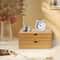 Bamboo Desktop Organizer With 2 Drawers For Desk Storage 4