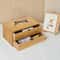 Bamboo Desktop Organizer With 2 Drawers For Desk Storage 8
