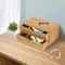 Bamboo Desktop Organizer With 2 Drawers For Desk Storage 12