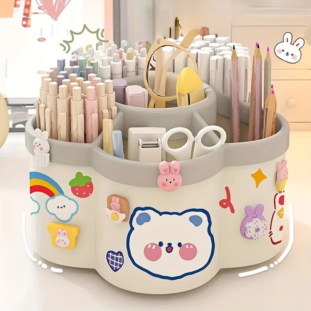 360 Rotating MultiCompartment Desk Organizer Caddy 2