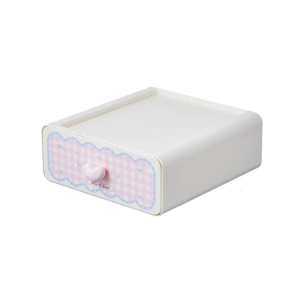 Sweetheart Girl Pink Drawer Storage Box For Desktop 2
