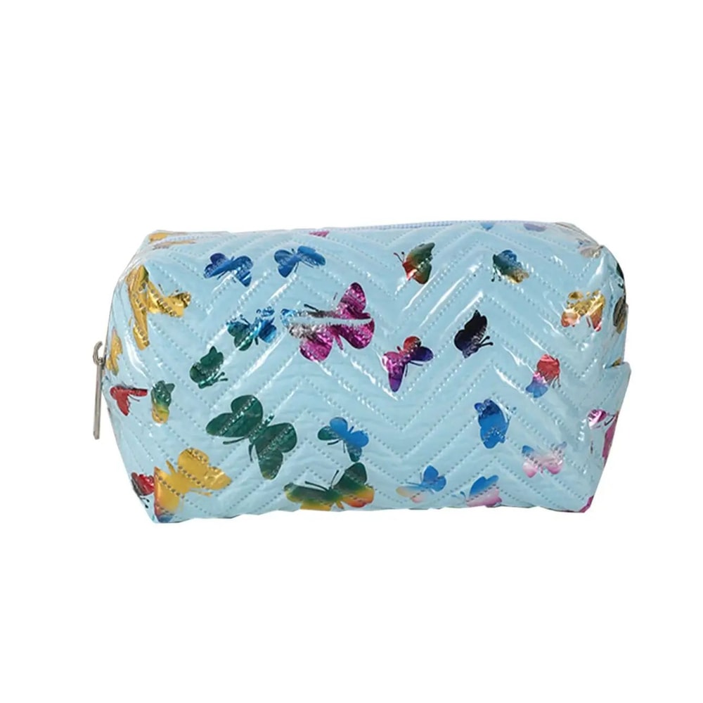 Colorful Glossy Butterfly PU Leather Pencil Case And Desk Organizer 12