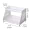White Double Tier Desktop Storage Shelf With Cats Paw Design 4