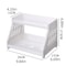 White Double Tier Desktop Storage Shelf With Cats Paw Design 4