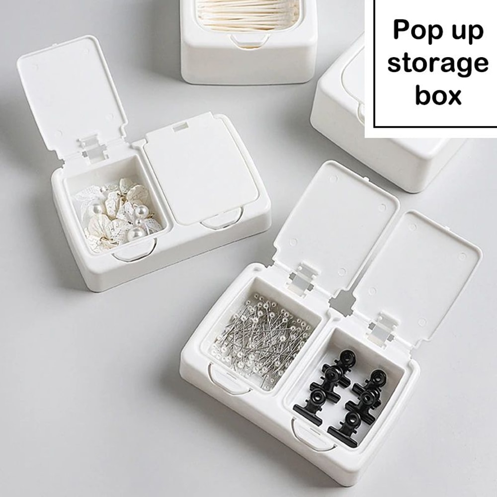 White Large Capacity Desktop Storage Box Organizer 2