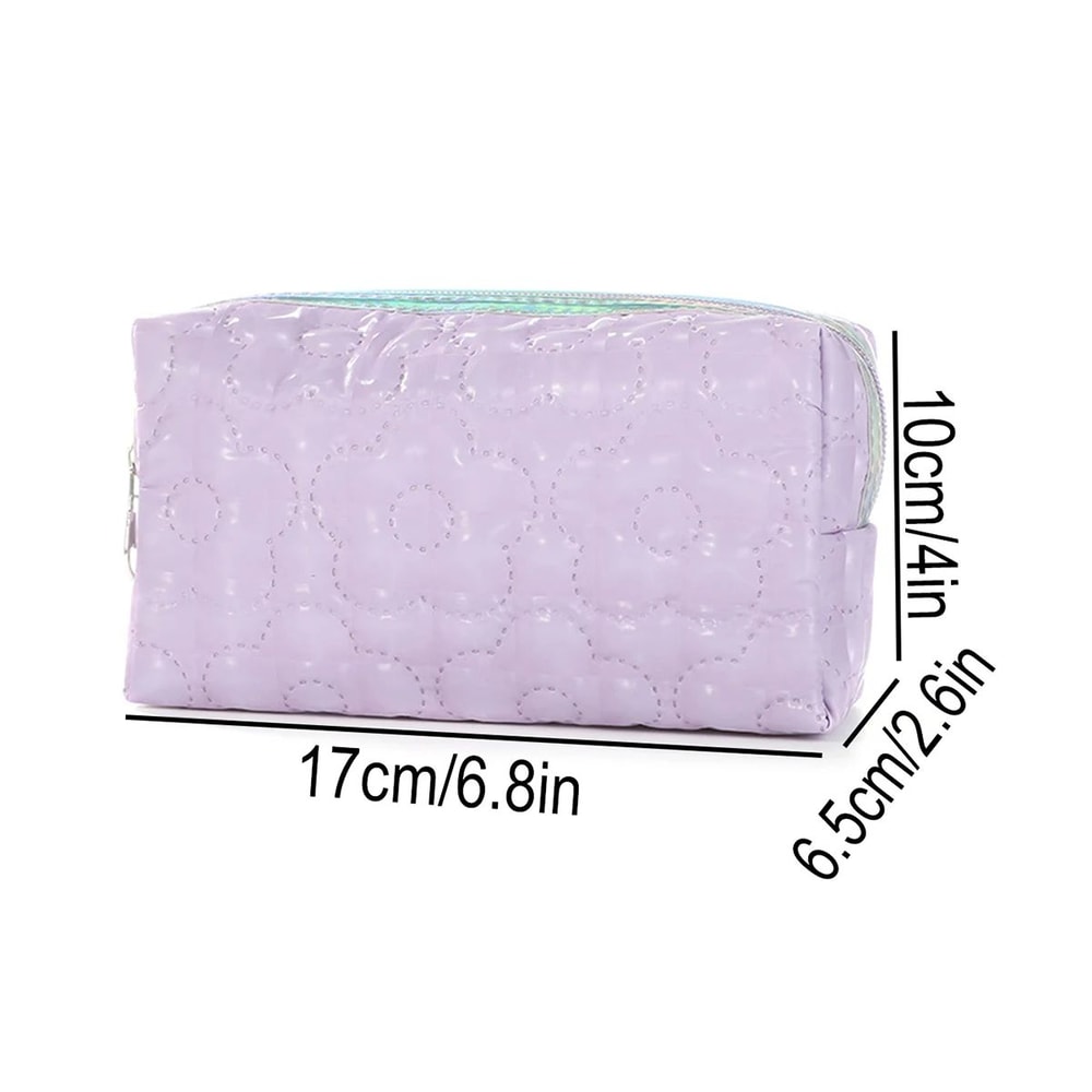 Glitter Floral PU Pencil Case And Stationery Organizer 1