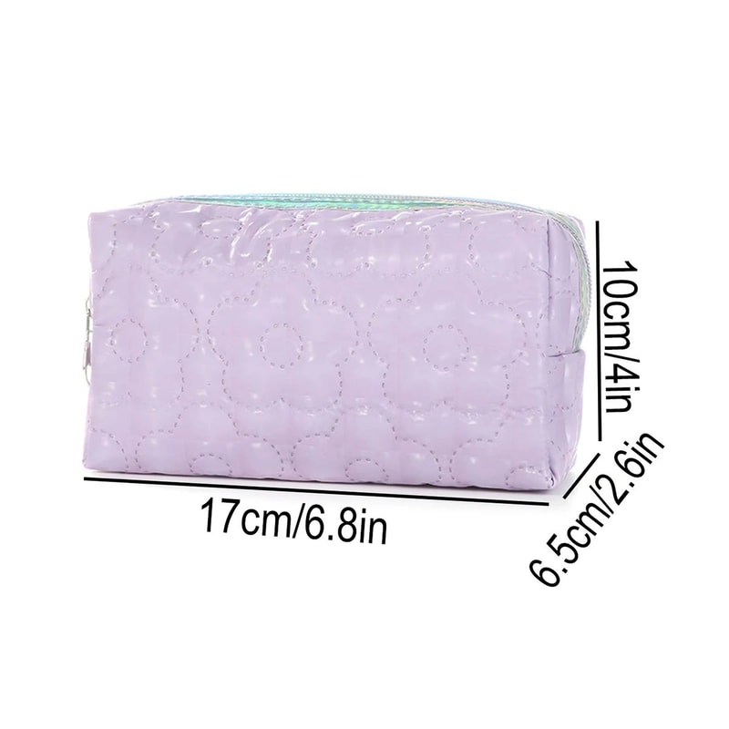 Glitter Floral PU Pencil Case And Stationery Organizer 1