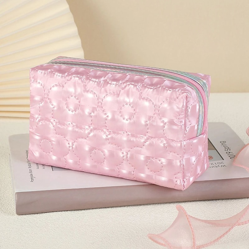 Glitter Floral PU Pencil Case And Stationery Organizer 3