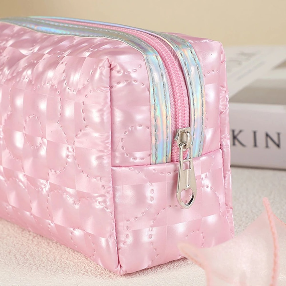 Glitter Floral PU Pencil Case And Stationery Organizer 4