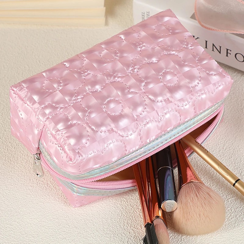 Glitter Floral PU Pencil Case And Stationery Organizer 5