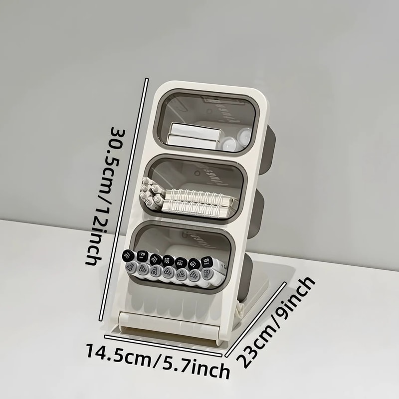 Foldable Desk Pen MultiUse Organizer With 3 Large Compartments 5