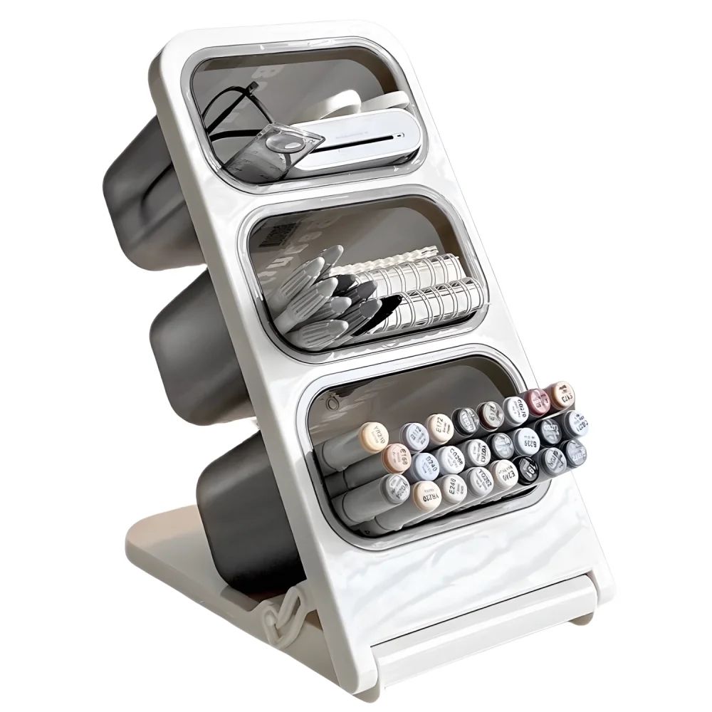 Foldable Desk Pen MultiUse Organizer With 3 Large Compartments 7