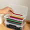 Transparent Plastic Pencil Storage Box 136pcs Set 5