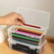 Transparent Plastic Pencil Storage Box 136pcs Set 5