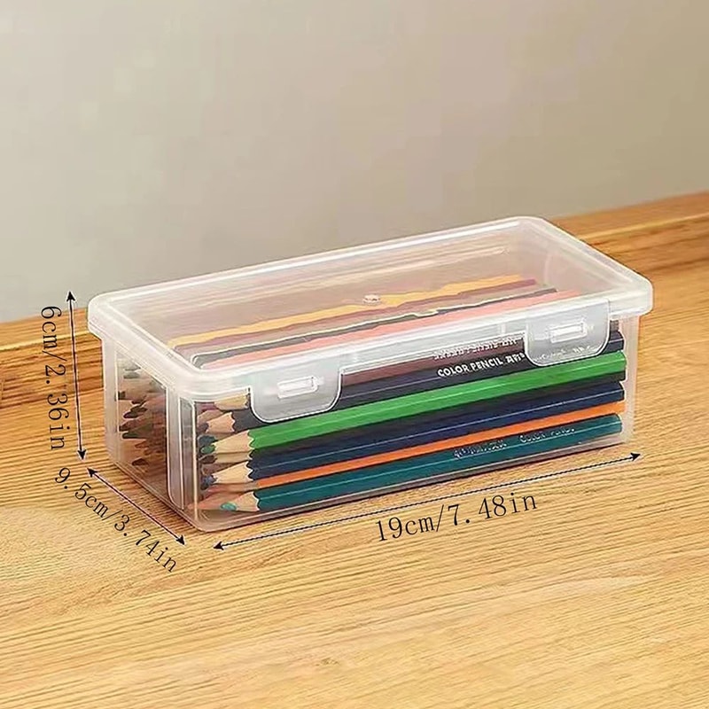 Transparent Plastic Pencil Storage Box 136pcs Set 8