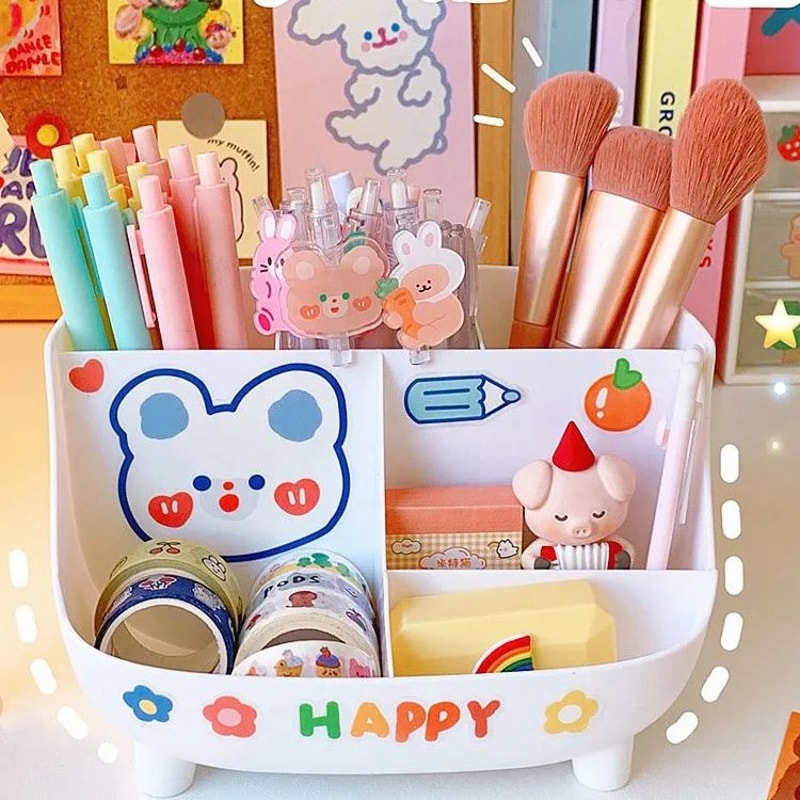 Cute Girl Heart Large Capacity Desktop Storage Box 1