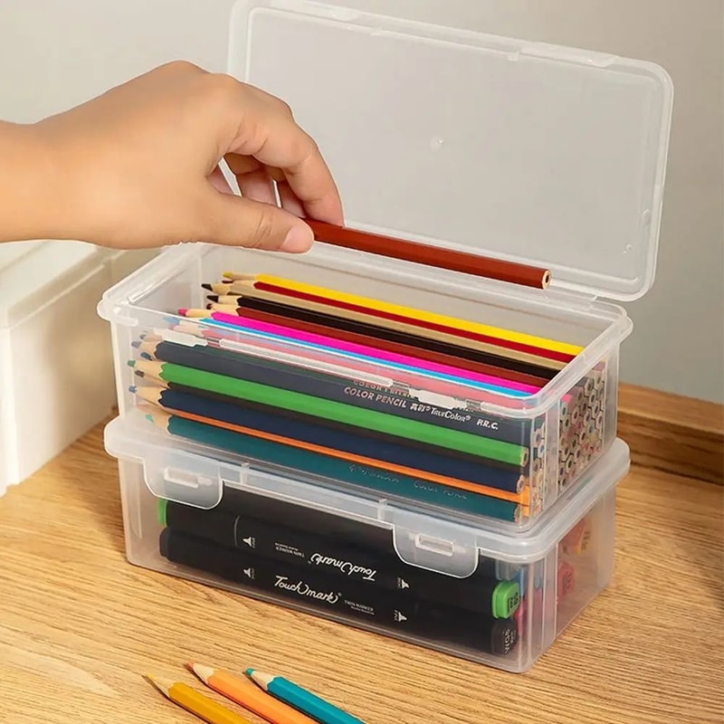 Portable Desktop Pencil And Stationery Organizer Box 3