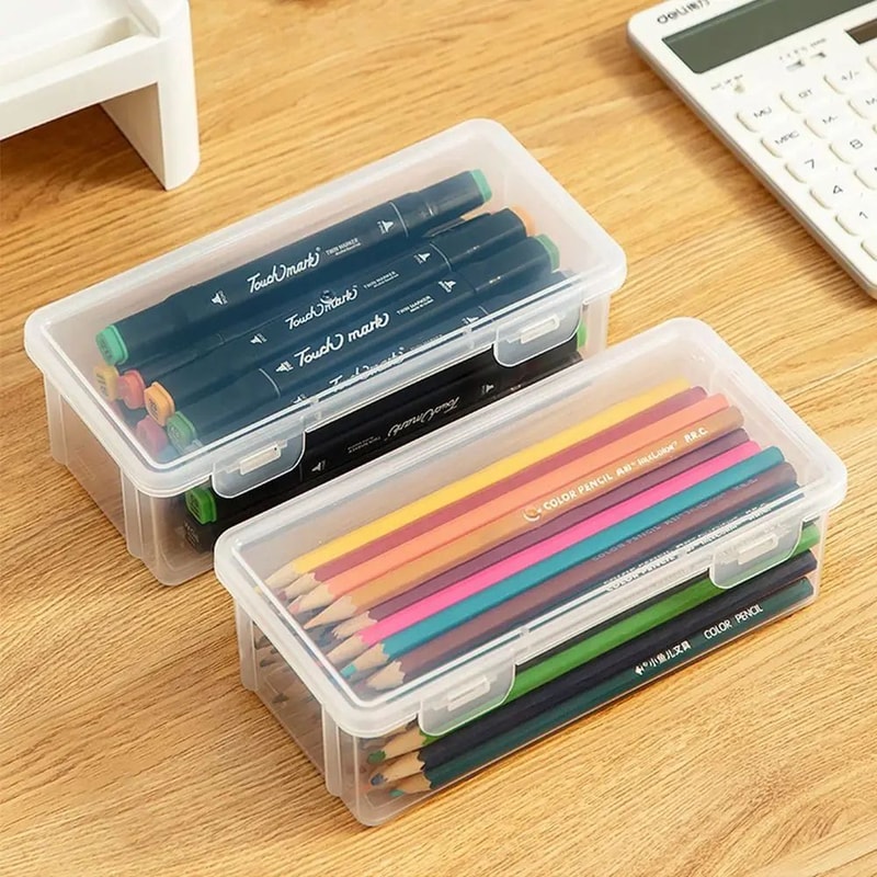 Portable Desktop Pencil And Stationery Organizer Box 6