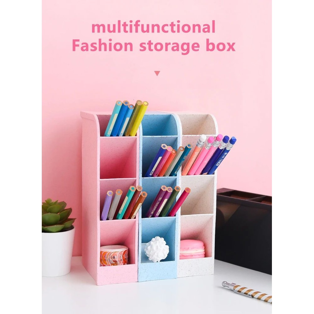 Large Capacity Oblique Desktop Pen And Stationery Organizer 6