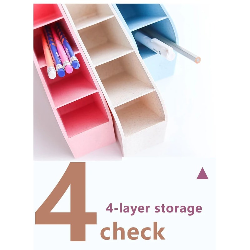 Large Capacity Oblique Desktop Pen And Stationery Organizer 11