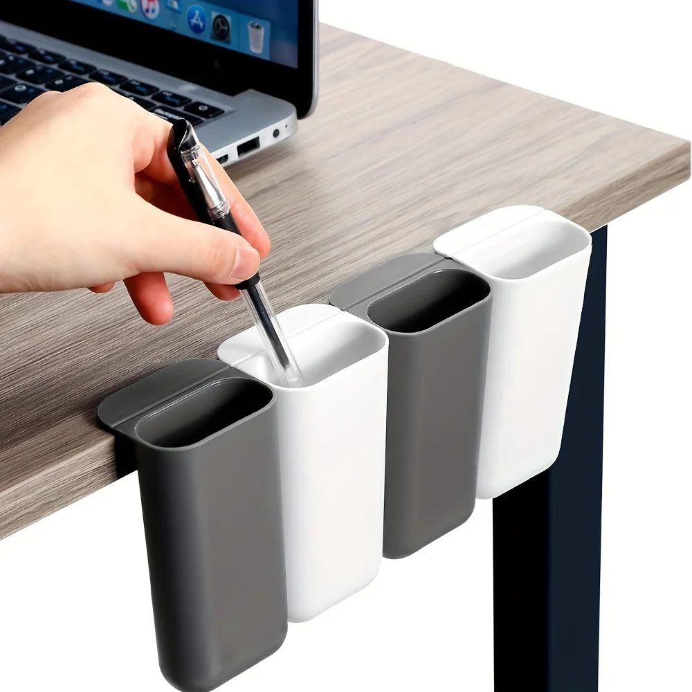 ClipOn Pen And Pencil Holder Storage Set With Adhesive Base 0
