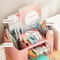 Large Capacity Pen Organizer With 2 Drawers For Desk 6