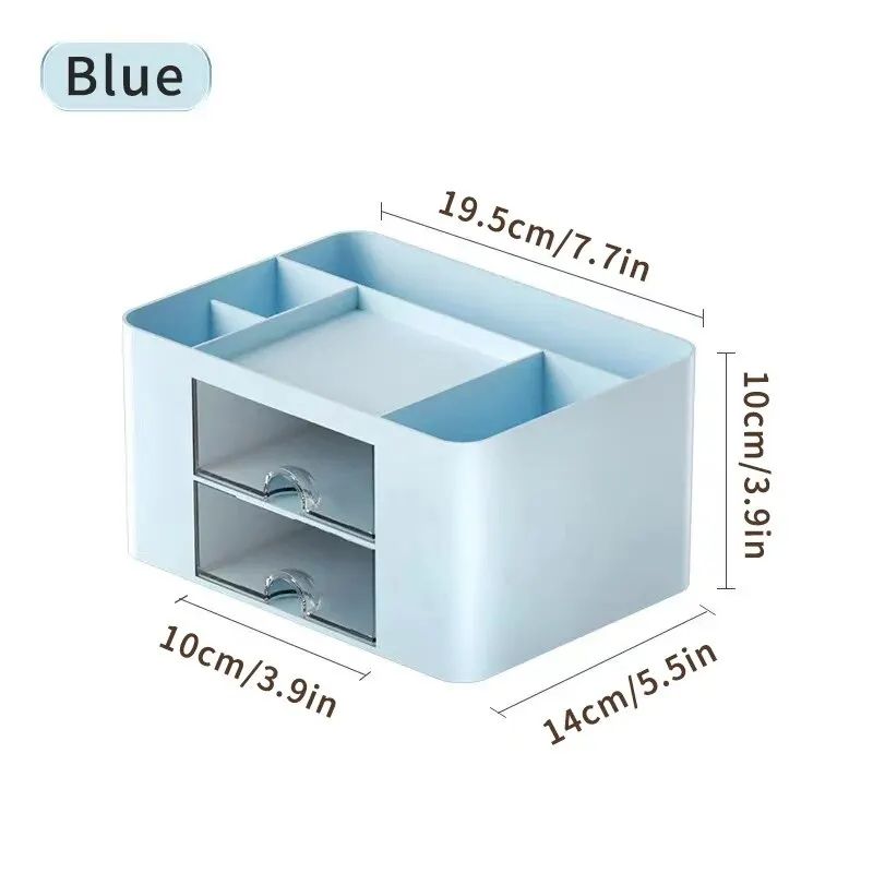 Large Capacity Pen Organizer With 2 Drawers For Desk 12