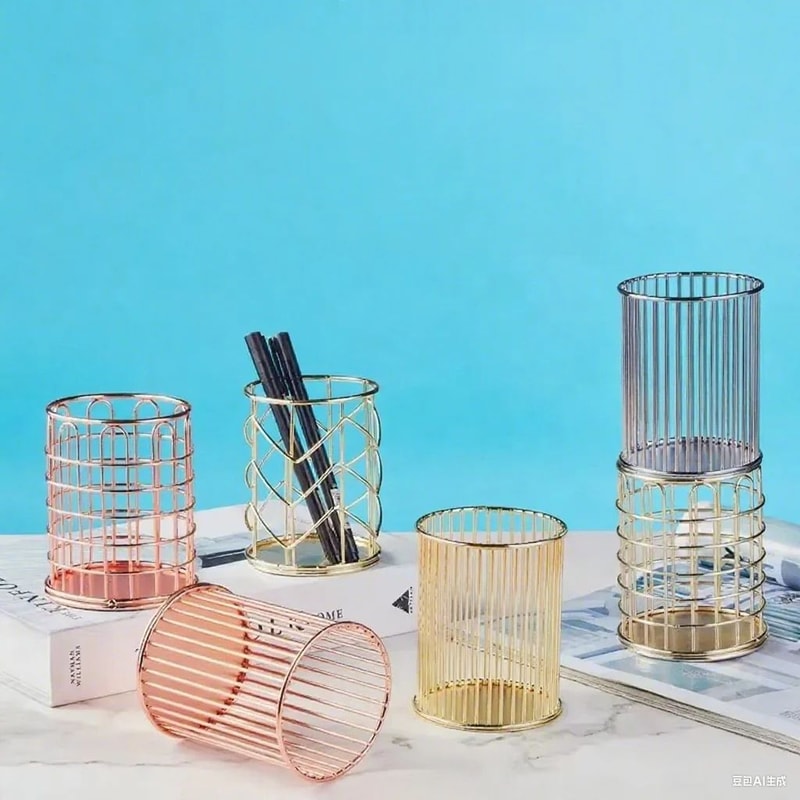 Metal HighEnd Desktop Pen And Stationery Holder 3